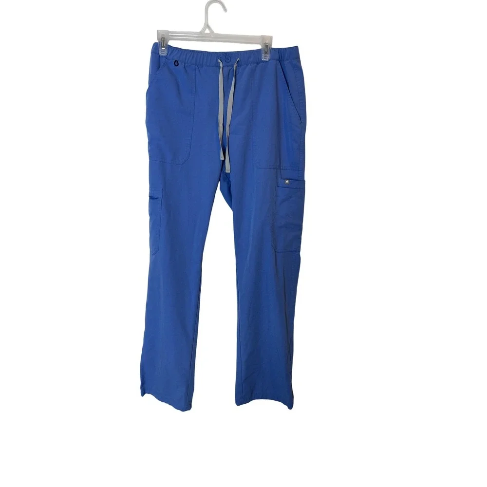 Figs Scrub Pants Mens Large Blue Technical Collection TM3001 Cargo Pockets
